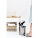 Treteimer Newicon 5 L mit Kunststoffeinsatz - Matt Steel Fingerprint Proof