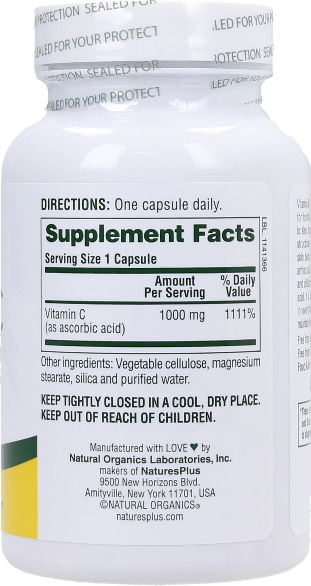 NaturesPlus® Vitamin C 1000 mg - 90 veg. Kapseln