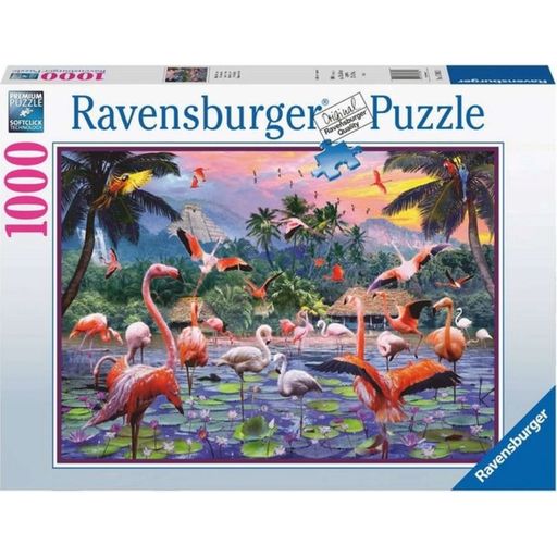 Ravensburger Puzzle - Pinke Flamingos, 1000 Teile - 1 Stk