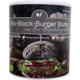 Bio-Black-Burger Buns aus Bio-Briocheteig mit Sesam