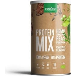 Vegan Proteinmix 55 % aus Erbse, Sonnenblume, Hanf, Banane Bio - Kakao