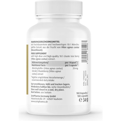 ZeinPharma® Mönchspfeffer 20 mg - 180 Kapseln
