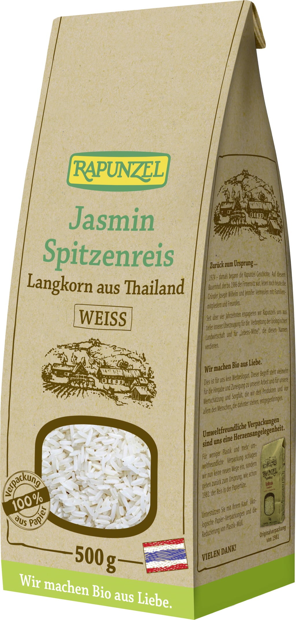Rapunzel Bio Jasmin Spitzenreis Langkorn weiß