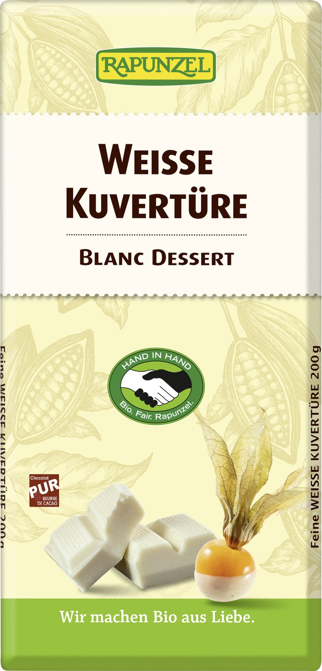 Rapunzel Bio Weisse Kuvertüre - 200 g
