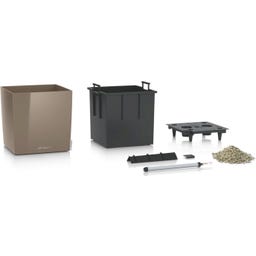 Lechuza Pflanzgefäß CUBE Premium 40 - Taupe Hochglanz