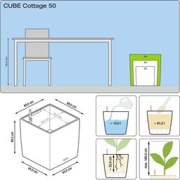 Lechuza Pflanzgefäß CUBE Cottage 50