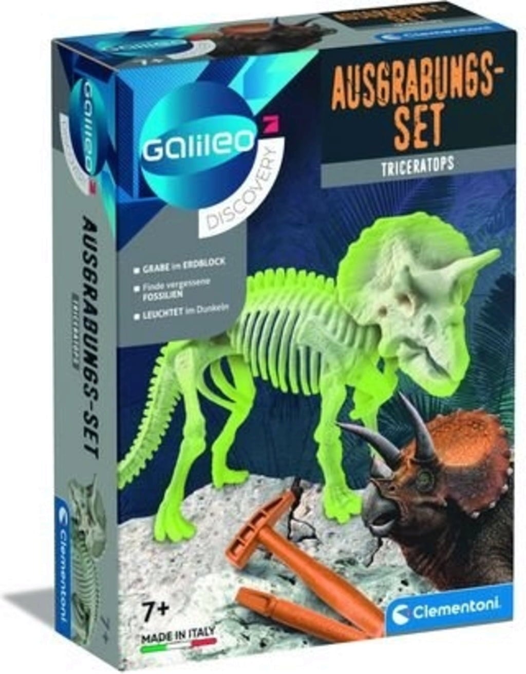 Clementoni Galileo - Ausgrabungs-Set Triceratops