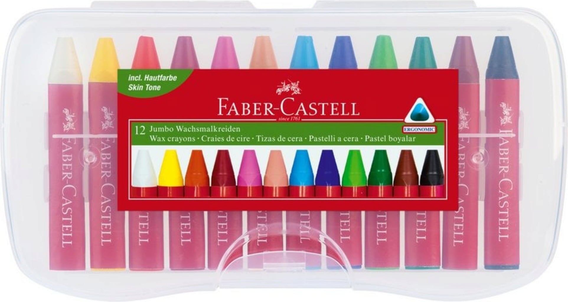 Faber-Castell Jumbo Wachsmalkreide 12er