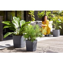 elho greensense aqua care quadrat 38 cm - holzkohlengrau