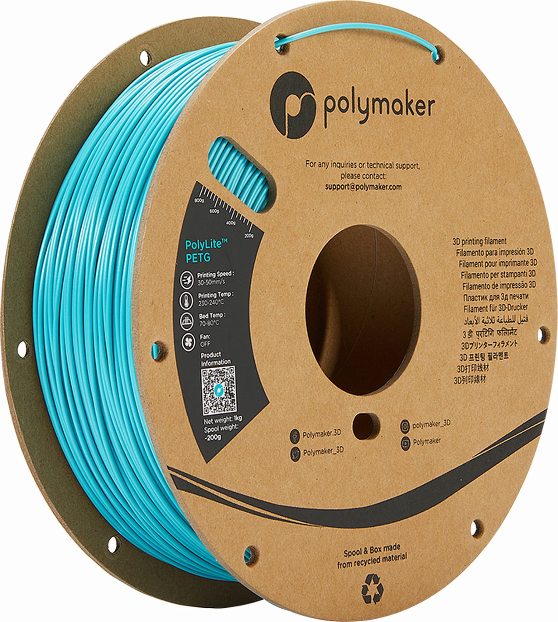 Polymaker PolyLite PETG Türkis