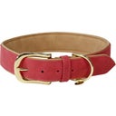 Kentucky Dogwear Hundehalsband aus Lederimitat rot/beige