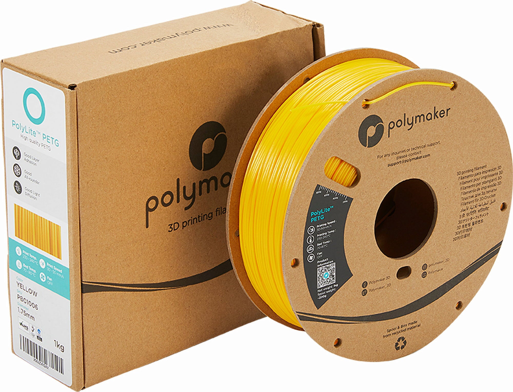 Polymaker PolyLite PETG Gelb