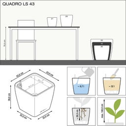 Lechuza Pflanzgefäß  QUADRO Premium LS 43