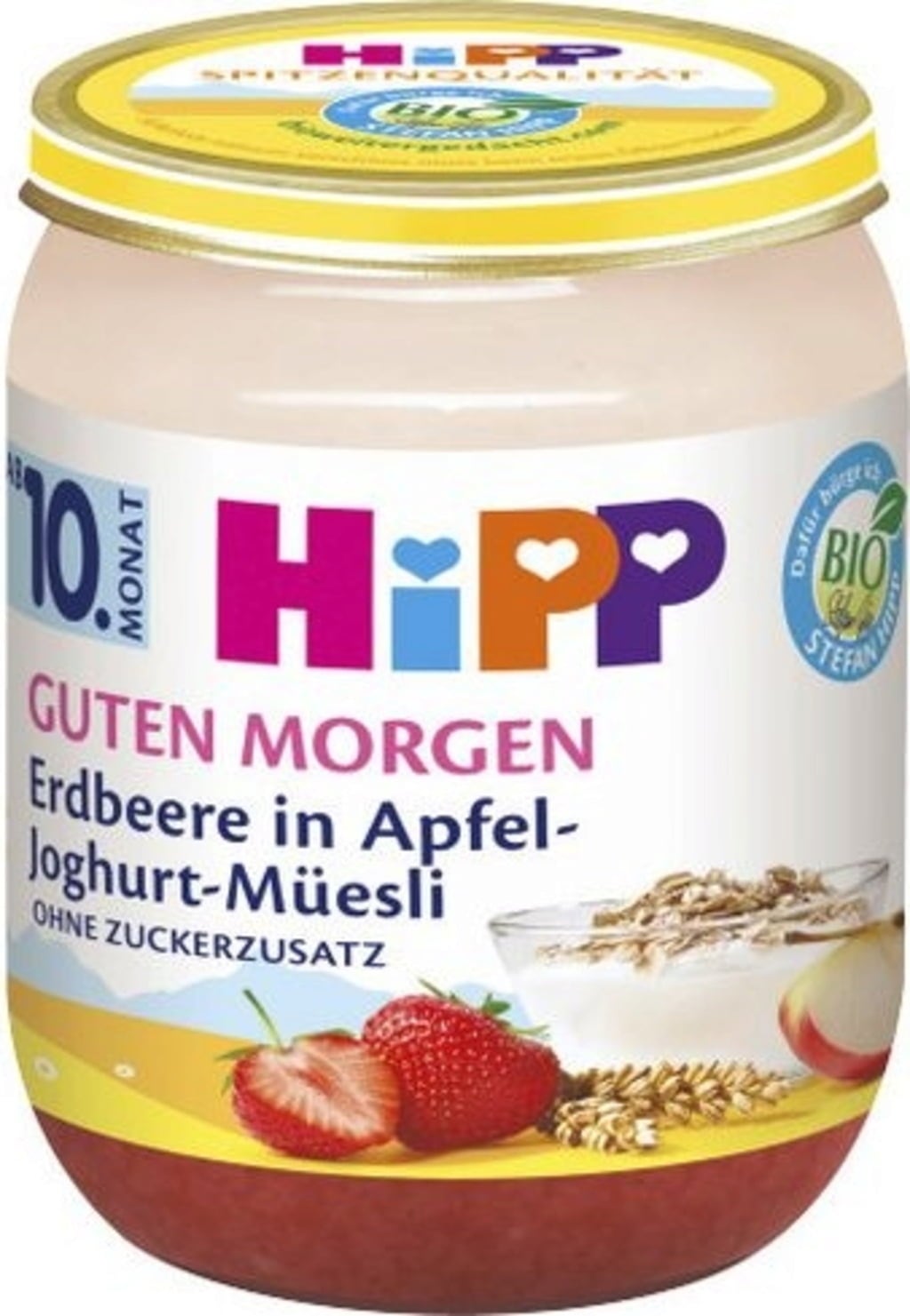 Bio Babygläschen Guten Morgen Erdbeere in Apfel-Joghurt-Müesli