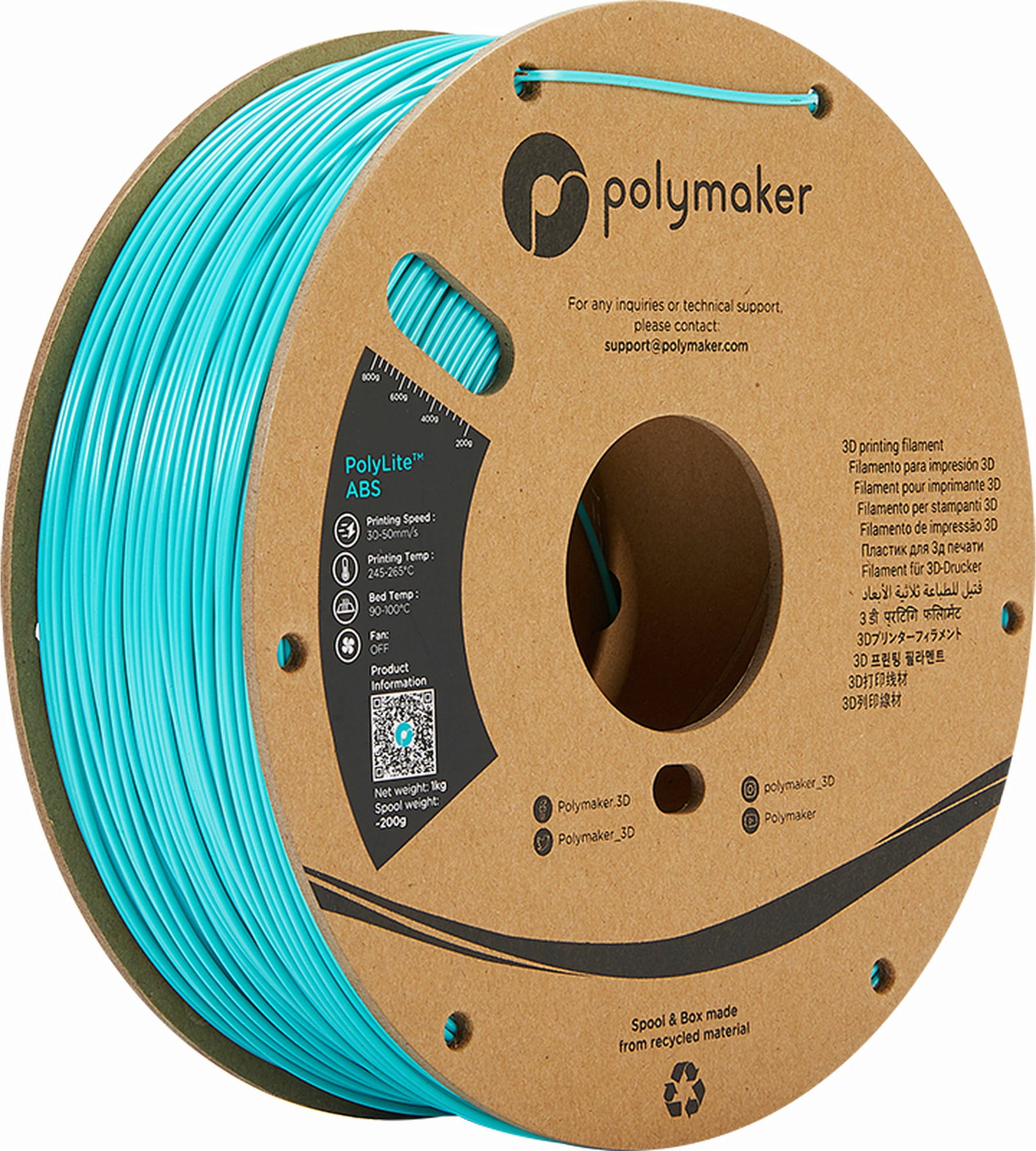Polymaker PolyLite ABS Türkis
