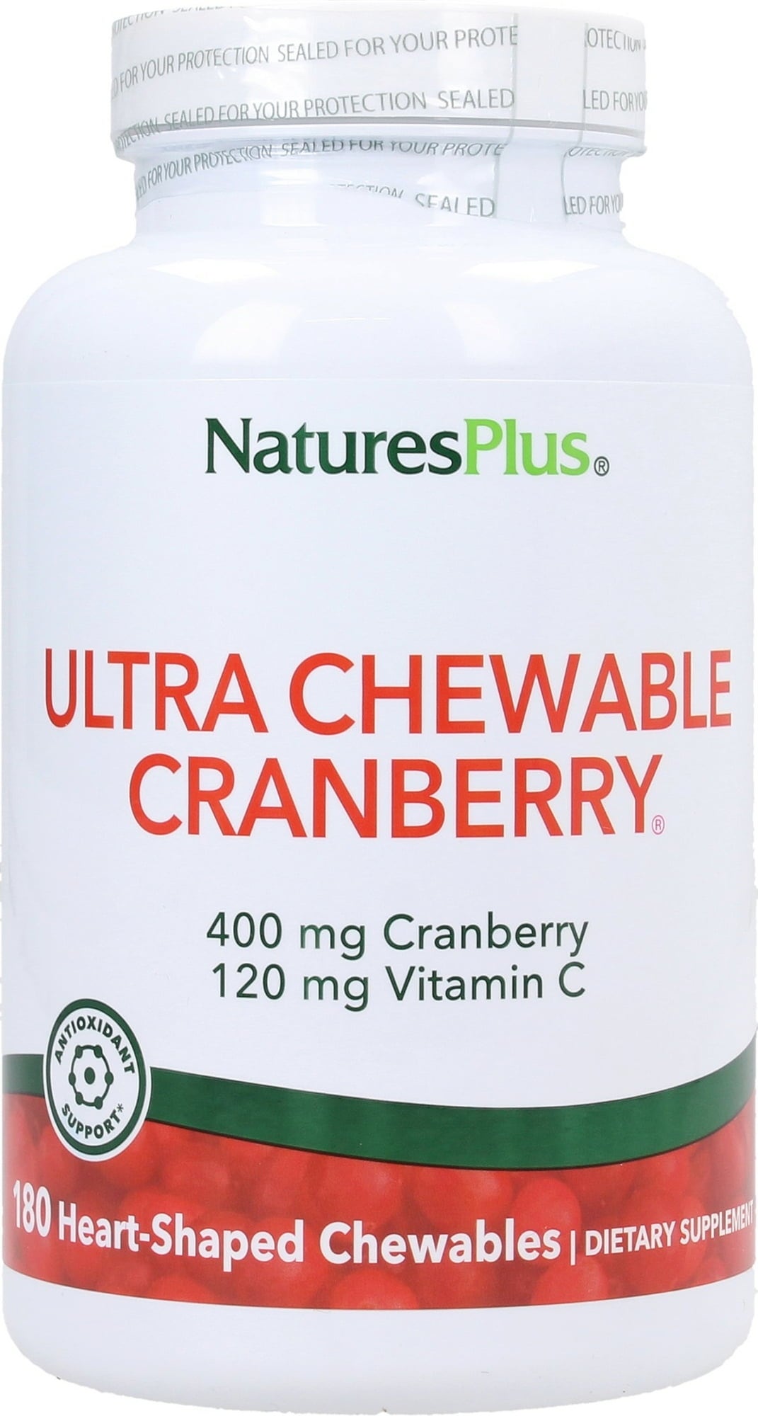 Ultra Chewable Cranberry with Vitamin C, Kautabletten - 180 Kautabletten
