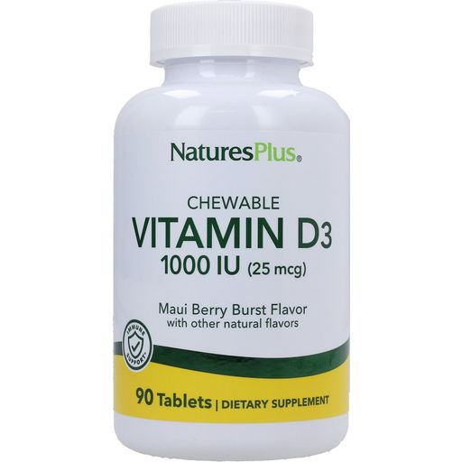 NaturesPlus® Vitamin D3 1000 IE Kautabletten - 90 Kautabletten