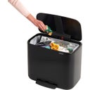 Brabantia Bo Treteimer 36 L mit Kunststoffeinsatz - Matt Black