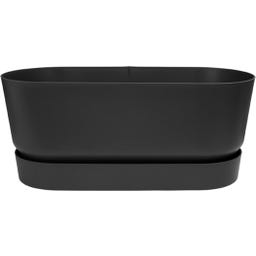 elho greenville Pflanzgefäß 80 cm rollen - schwarz