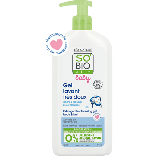 SO'Bio étic Baby 2in1 Mildes Shampoo & Waschgel - 500 ml