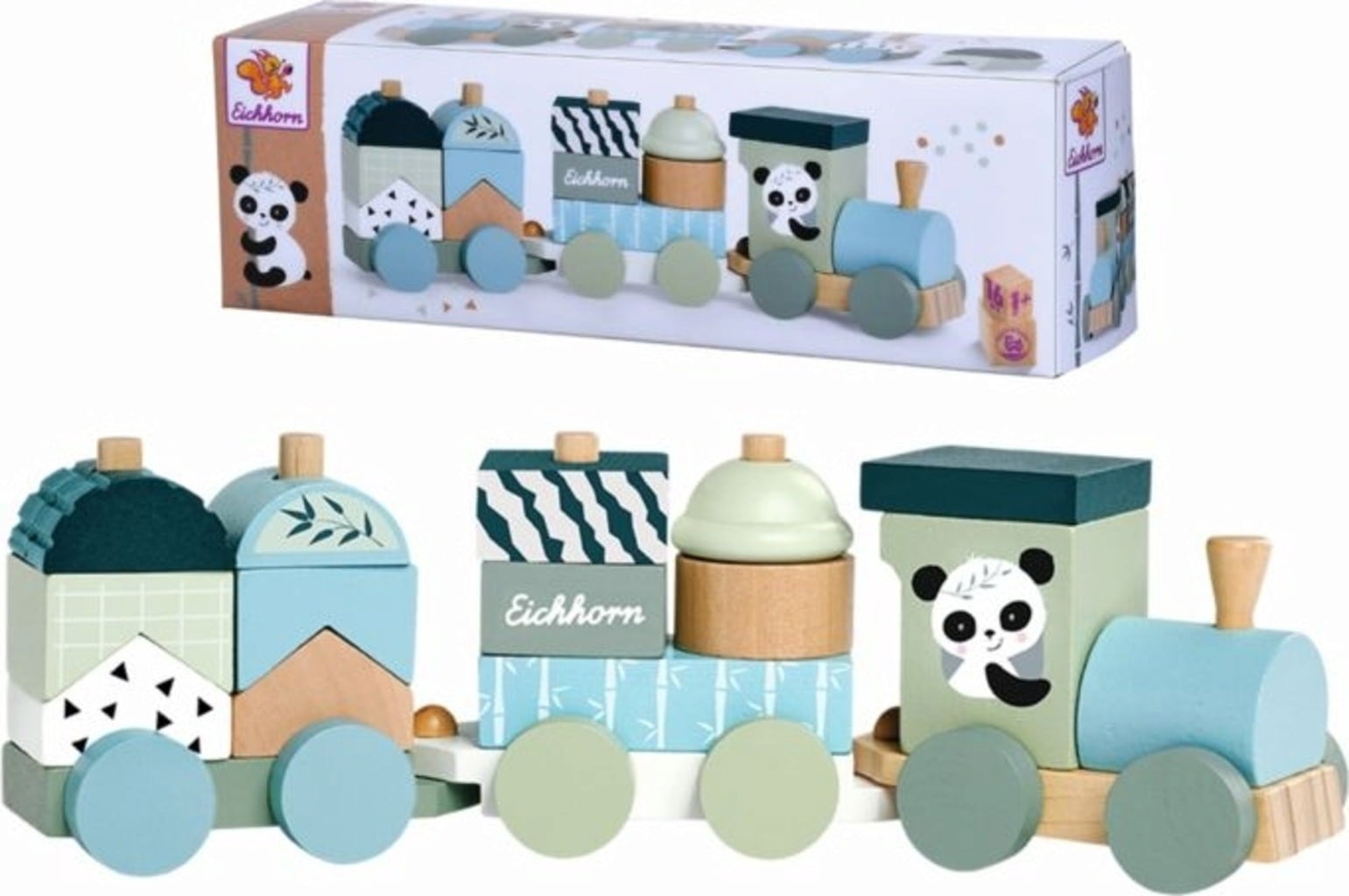 Eichhorn Holzzug Panda 16-tlg. - 1 Stk