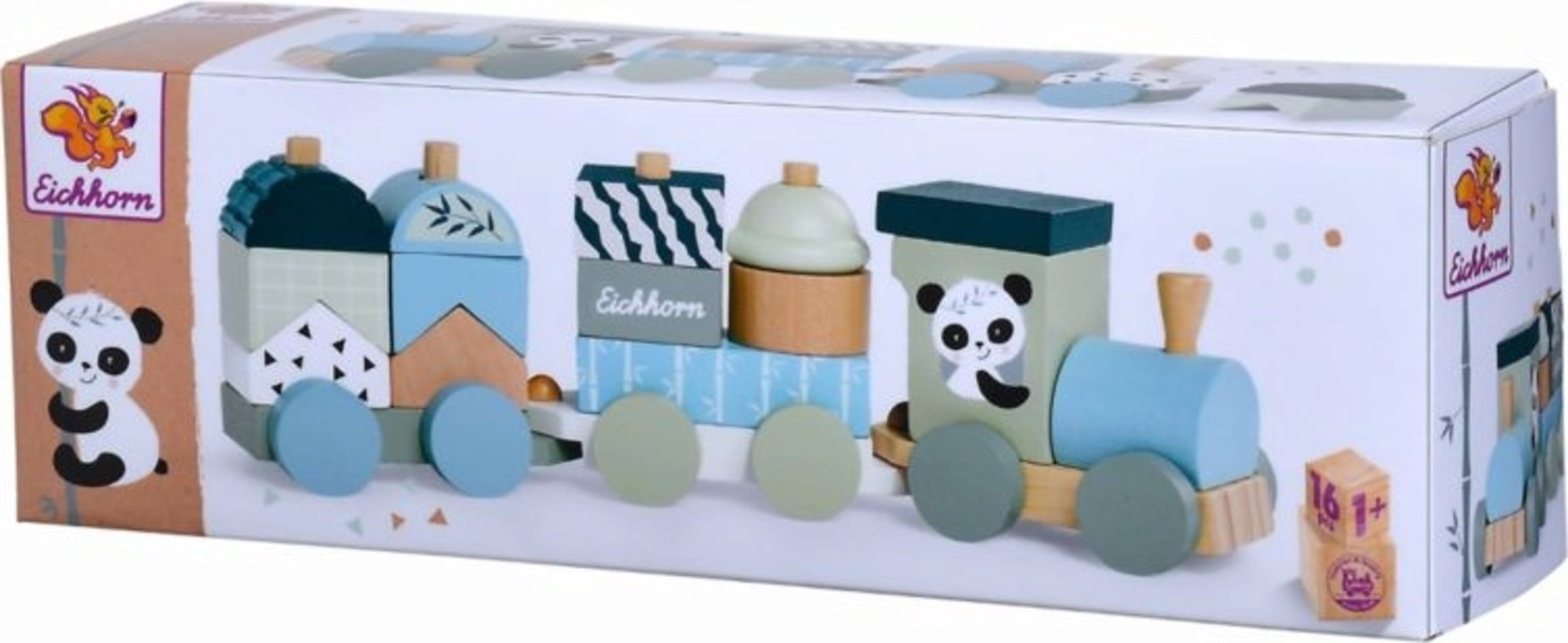Eichhorn Holzzug Panda 16-tlg. - 1 Stk