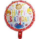 Folien-Ballon "Happy Birthday", Tierdruck