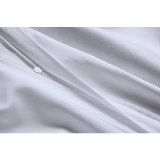 Mako Satin Bettwäsche Kissenhülle 80 x 80 cm - White