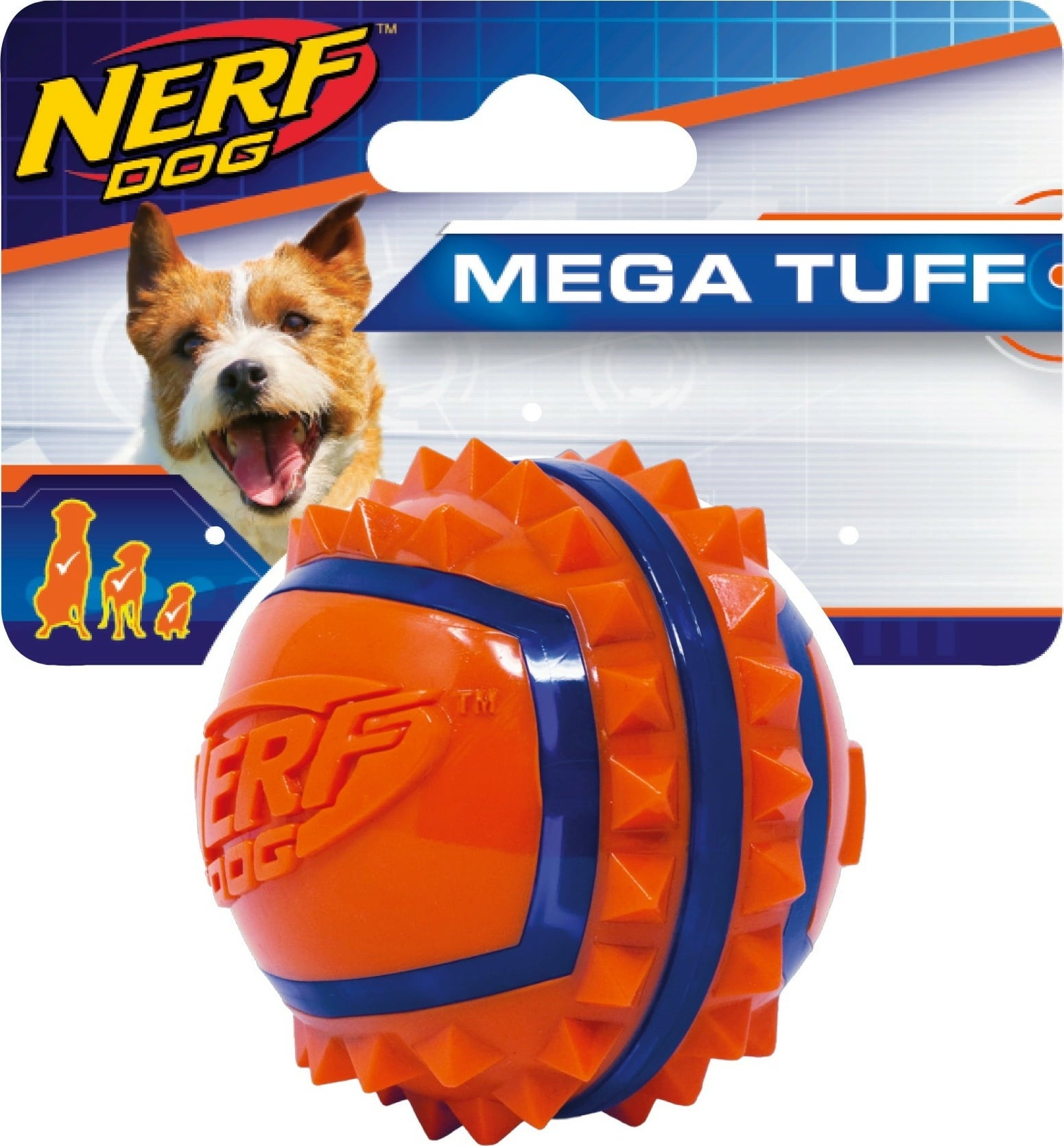 NERF TPR Spike Ball blau/orange - 6,3 cm