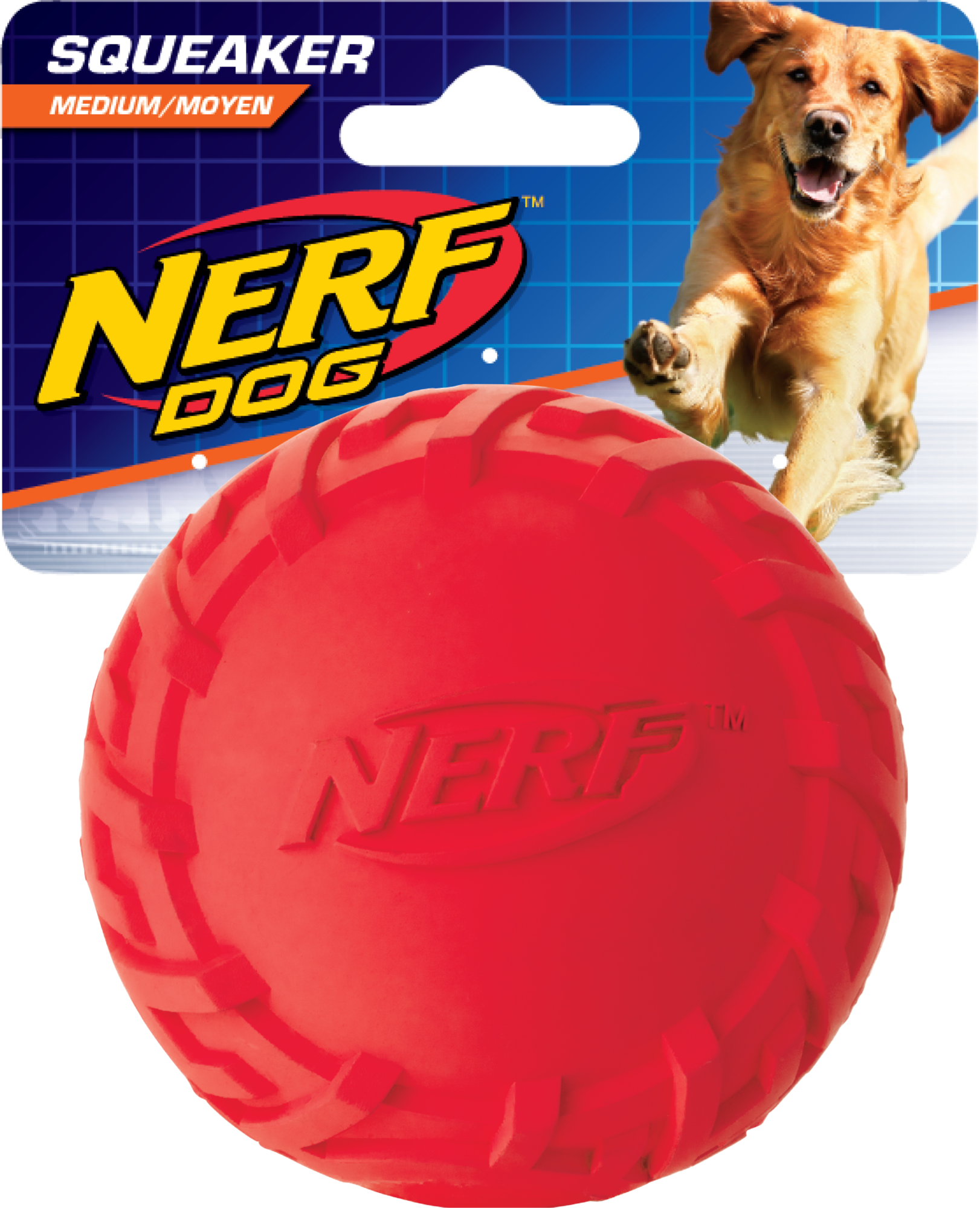 NERF Profil Ball mit Quietsch. M - Ball rund