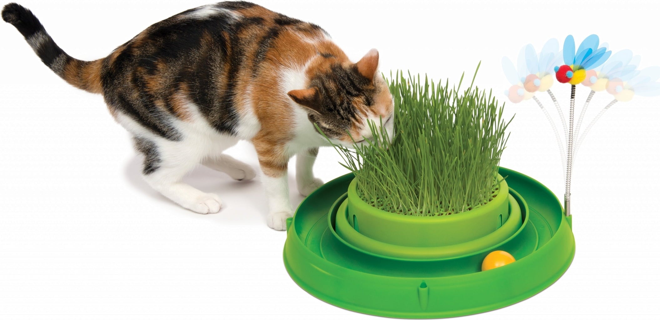 Catit 3in1, mit Gras und Spielzeug grün - 1 Stk