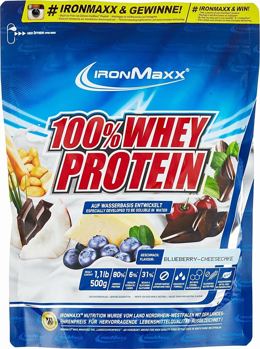 IronMaxx 100% Whey Protein  500 g Beutel