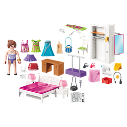 70208 - Dollhouse - Schlafzimmer mit Nähecke - 1 Stk