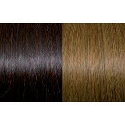 Keratin Fusion Extensions Classic 60/65cm - 4/14M Kastanienbraun/Hellgoldenes Kupferblond gesträhnt
