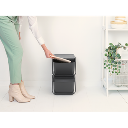 Brabantia Sort & Go - Stapelbarer Mülleimer - Grey