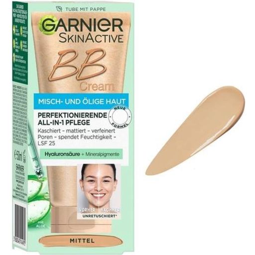 GARNIER Skin Naturals BB Cream Matt-Effekt - Mittel bis Dunkel