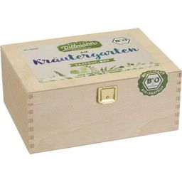 Kräutergarten Saatgut-Box S Bio - Holzbox