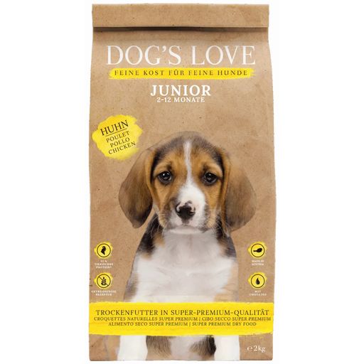 DOG'S LOVE Trockenfutter Junior Huhn - 2 kg