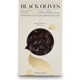 Greenomic Delikatessen Schwarze Oliven in Sonnenblumenöl
