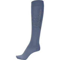 Kniestrumpf mit Rhinstuds PIKEUR, dove blue
