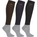 Reitstrümpfe 'Show Socks', 3er-Set, brown/navy/black