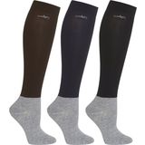 Reitstrümpfe 'Show Socks', 3er-Set, brown/navy/black