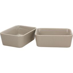 sagaform Auflaufform Mini Flora 2er-Set - beige