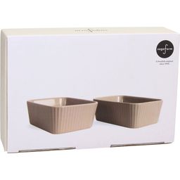 sagaform Auflaufform Mini Flora 2er-Set - beige