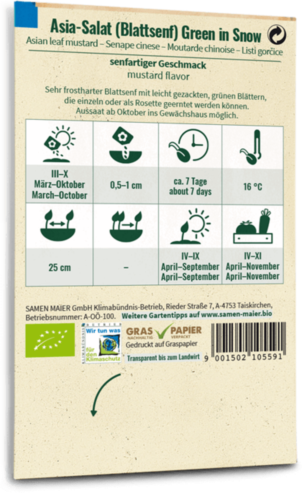 Samen Maier Bio Asia-Salat 