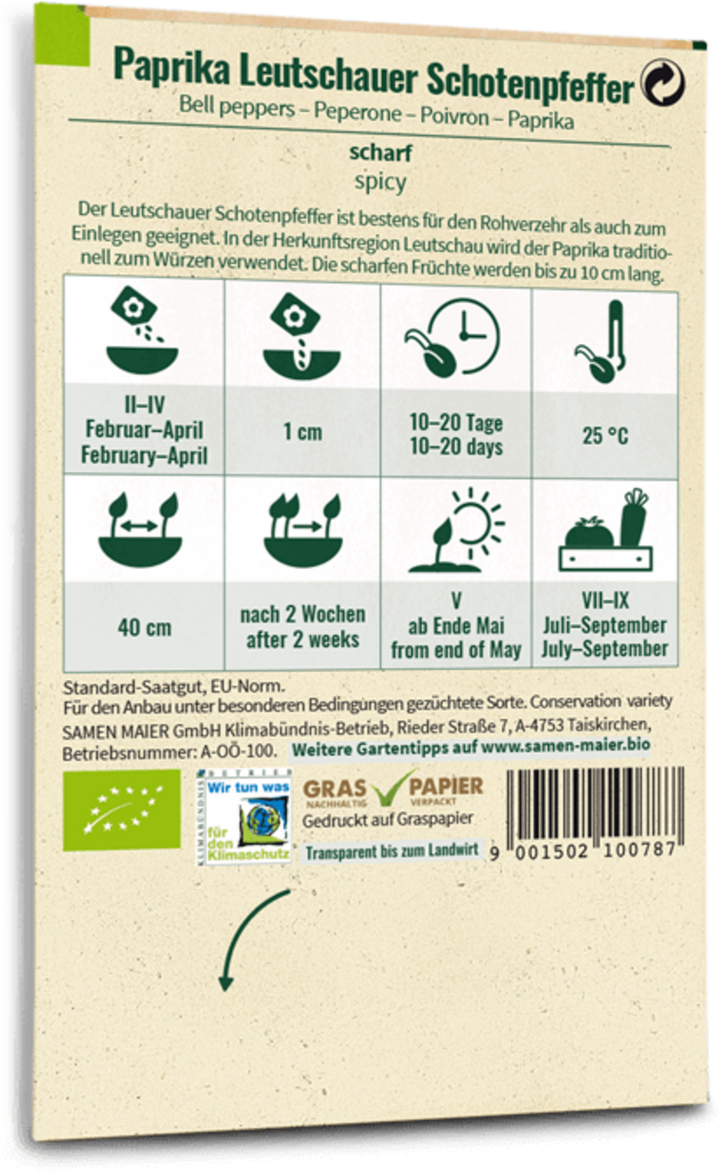 Bio Scharfer Paprika 