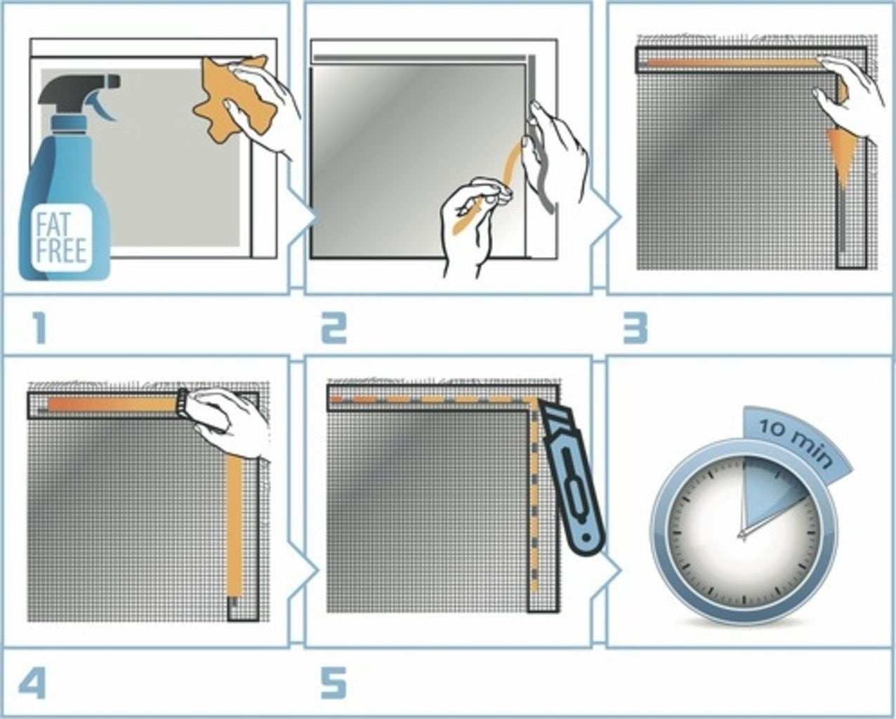 Fliegengitter Standard für Fenster 