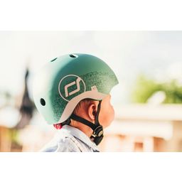Scoot and Ride Helm Reflective XXS  - reflective forest