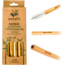 pandoo Cocktail-Strohhalme Bambus Mehrweg 14 cm - 12 Stk