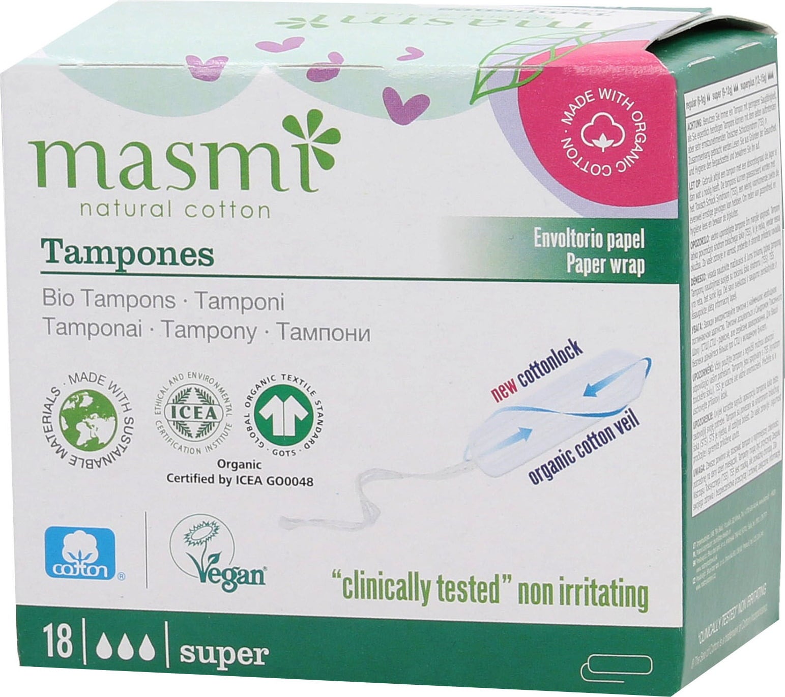 Bio Tampons, Super 18 Stück